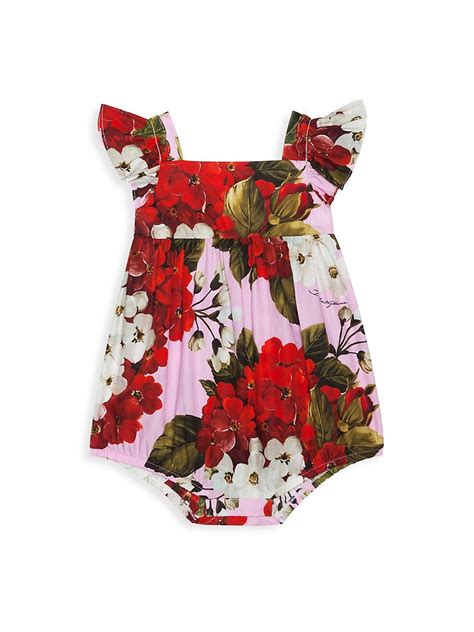 Shop DOLCE&GABBANA Baby Girl's Blooming Floral Romper